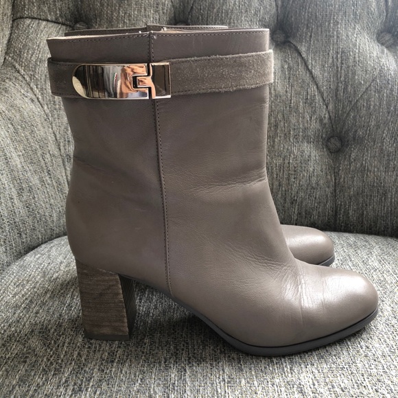 NINE WEST Leather Boots Size 7.5 - Picture 3 of 9